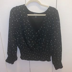 Heart detail Aqua blouse